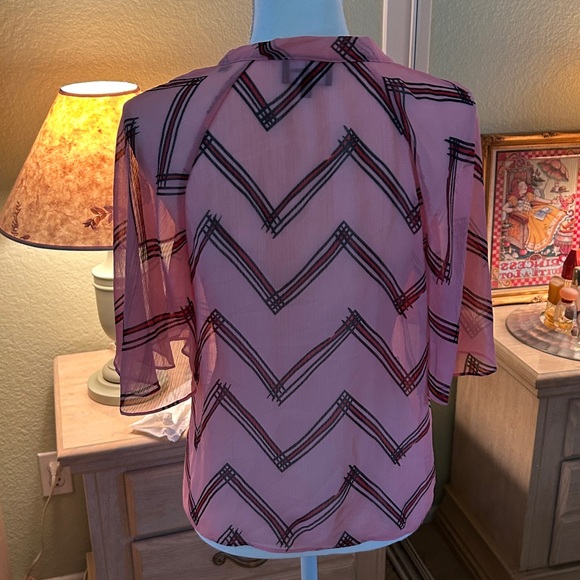 Emporio Armani Pink Patterned sheer top - Picture 6 of 11